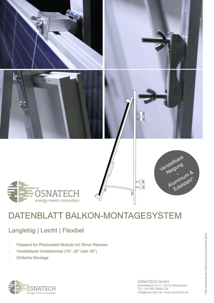 Balkon-Montagesystem