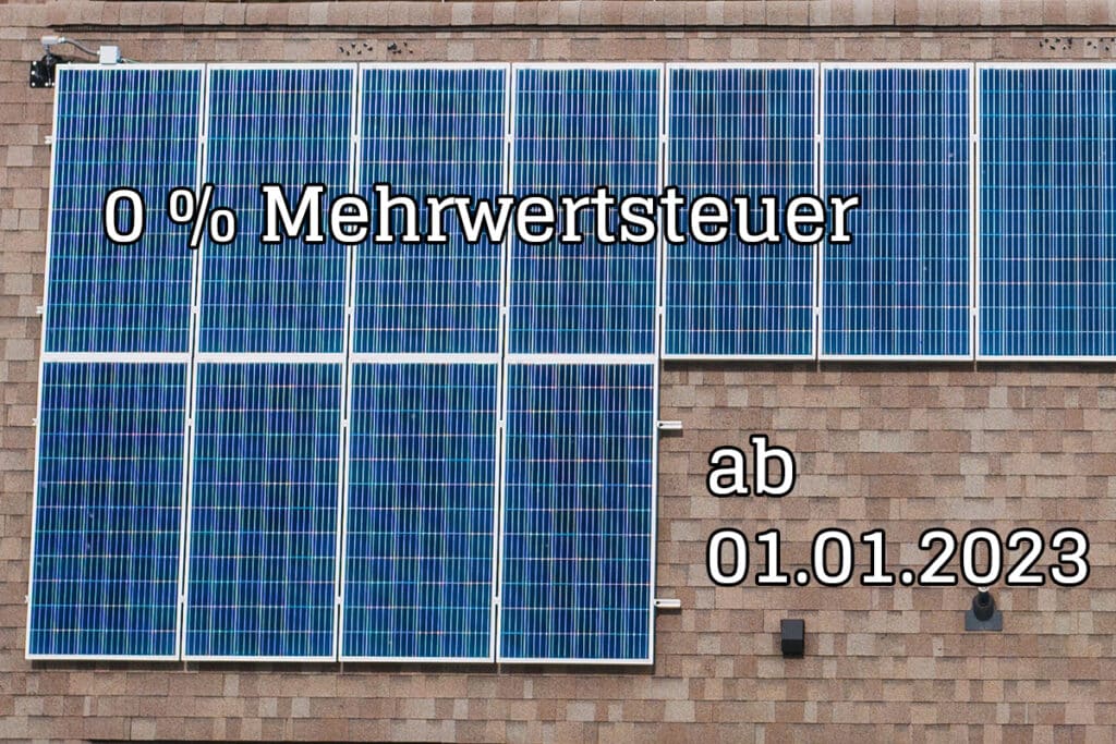 Steuerfreiheit PV-Anlagen