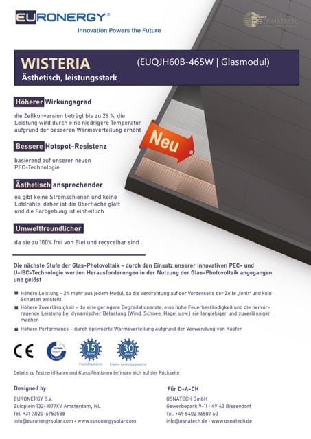 WISTERIA Datenblatt